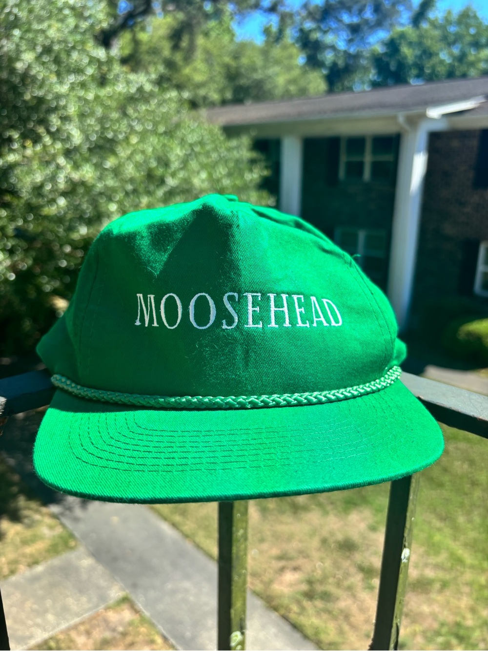 Vintage 1980s Canadian Moosehead Lager Beer Rope Trucker Hat